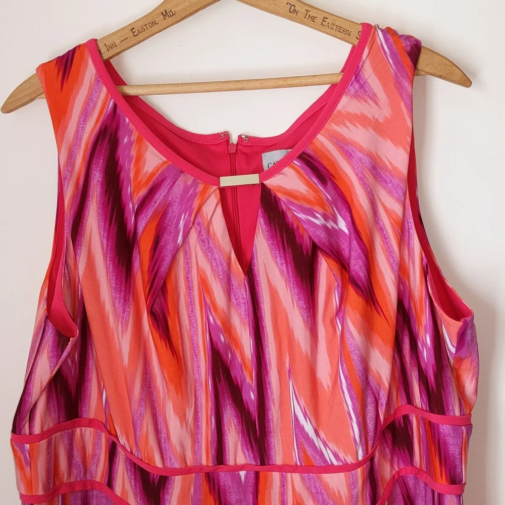 Catherine's Women's Size 1X Partially Lined Sleeveless One Piece Dress - Picture 3 of 10